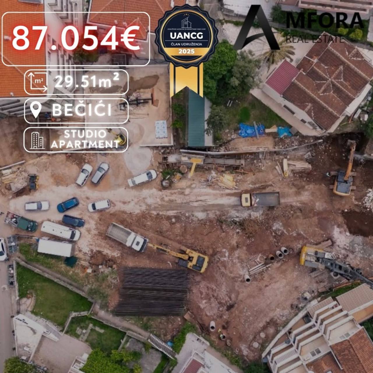 Студия в Бечичи, 29.51 м²