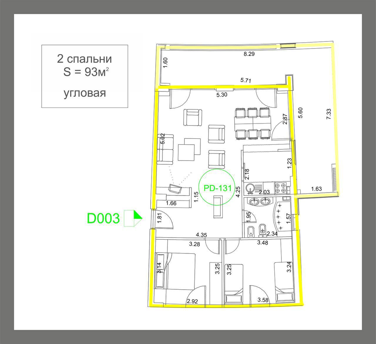 Квартира с 2 спальнями в Будве, 93 м² thumbnail 10
