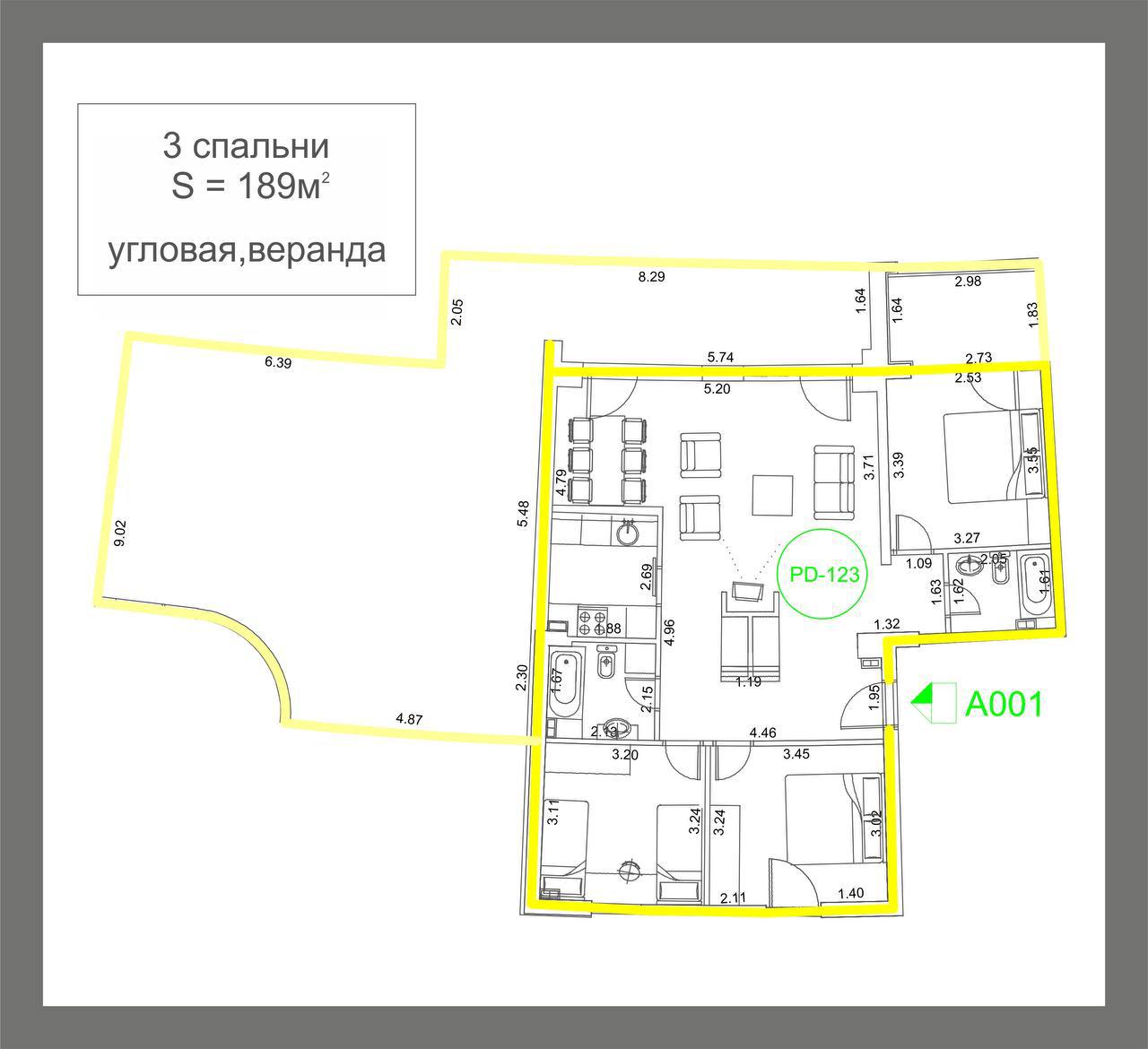 Квартира с 2 спальнями в Будве, 189 м² thumbnail 10