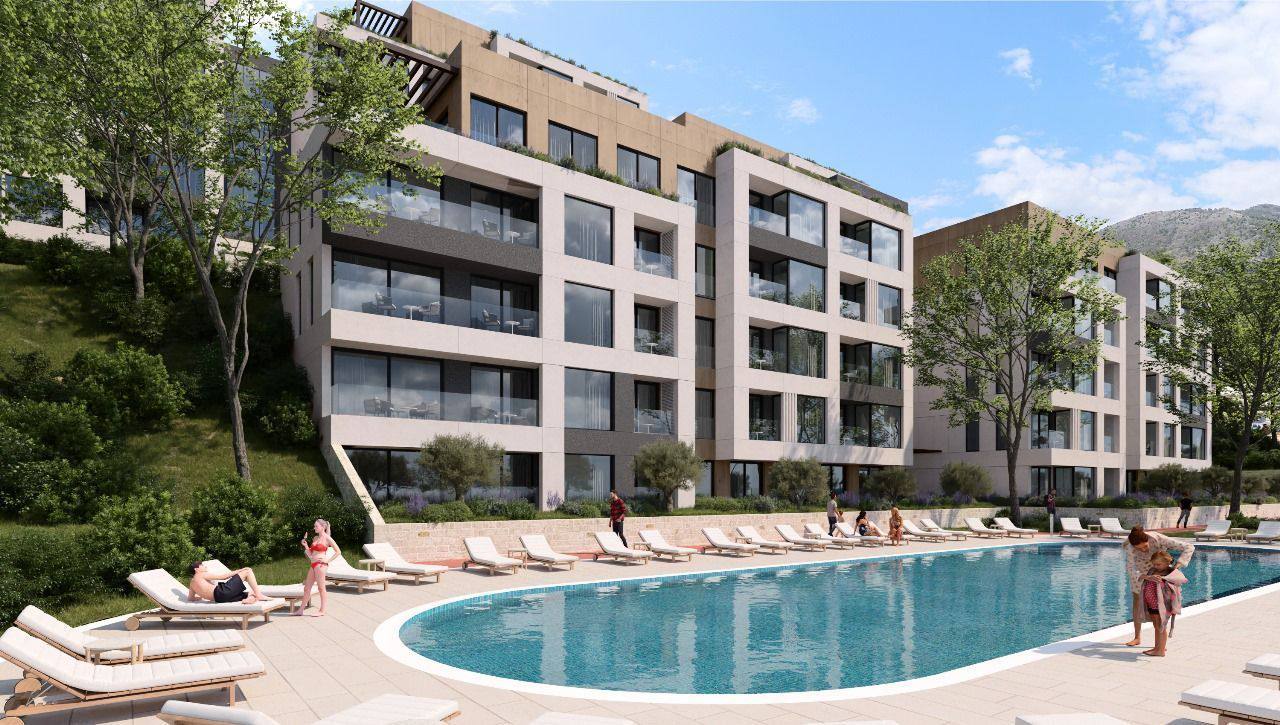 Квартира с 2 спальнями в Тивате, 85.61 м²