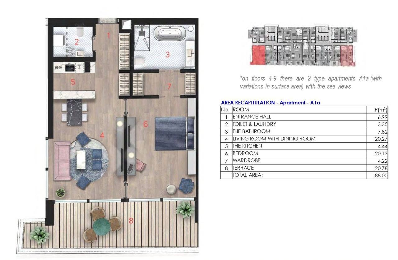 Пентхаус с 3 спальнями в Будве, 225 м² thumbnail 6