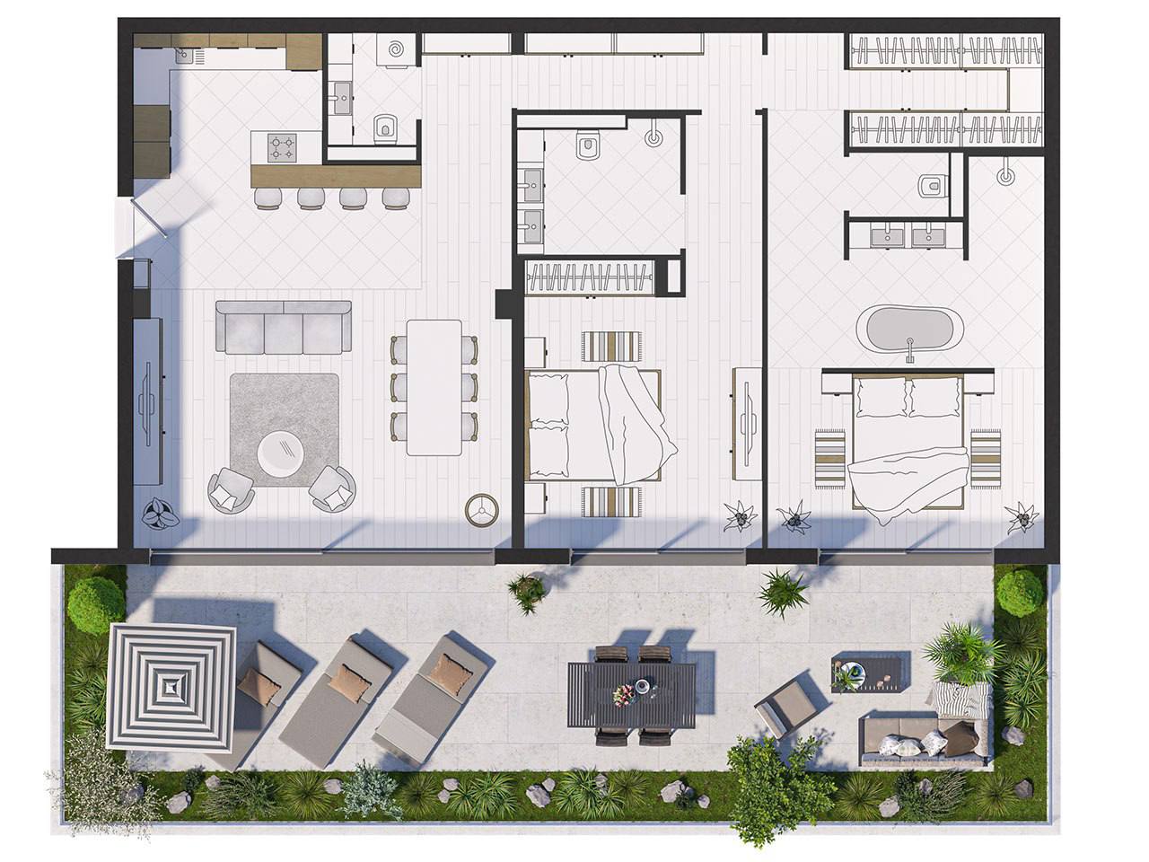 Квартира с 2 спальнями в Крашичах, 183 м² thumbnail 7
