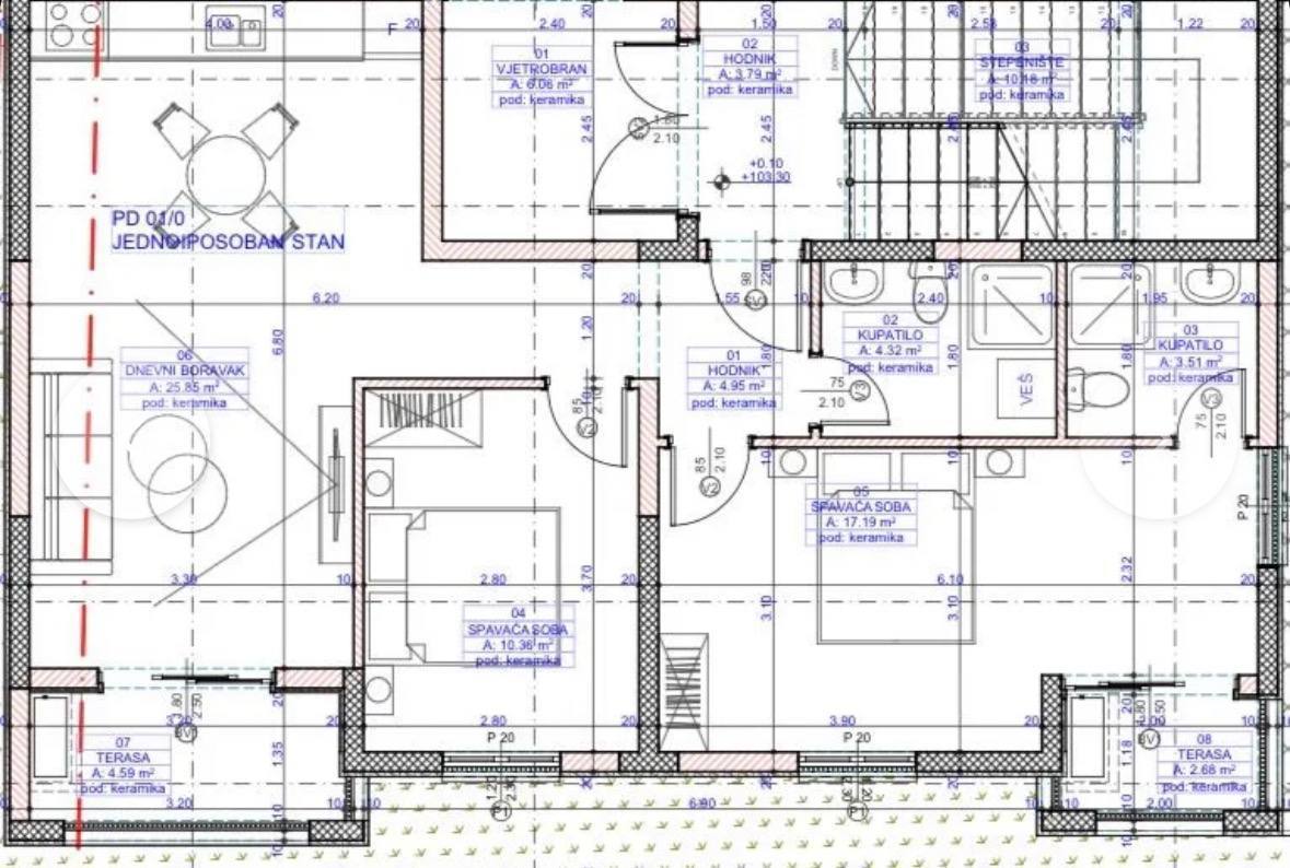 Квартира с 2 спальнями в Баре, 73 м² thumbnail 7
