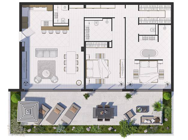 Квартира с 2 спальнями в Крашичах, 183 м²