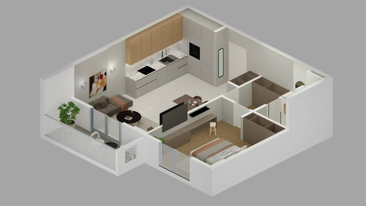 Квартира с 1 спальней в Баре, 57 м² 4