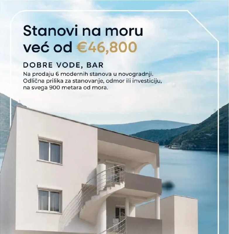 Квартира с 1 спальней в Добра-Воде, 26 м²