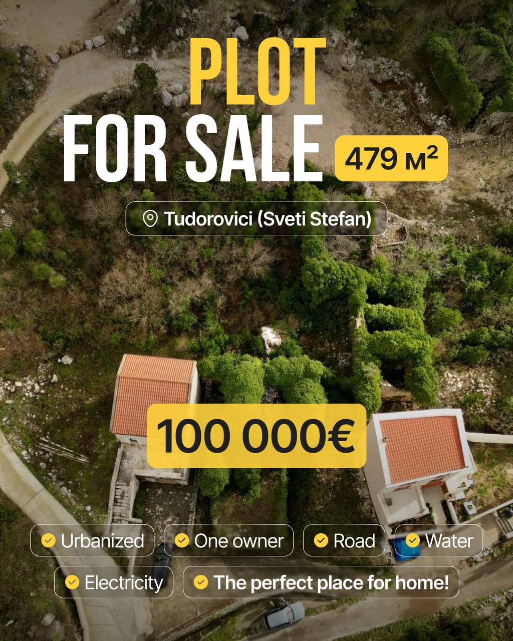 Участок в Свети-Стефане, 479 м² 2