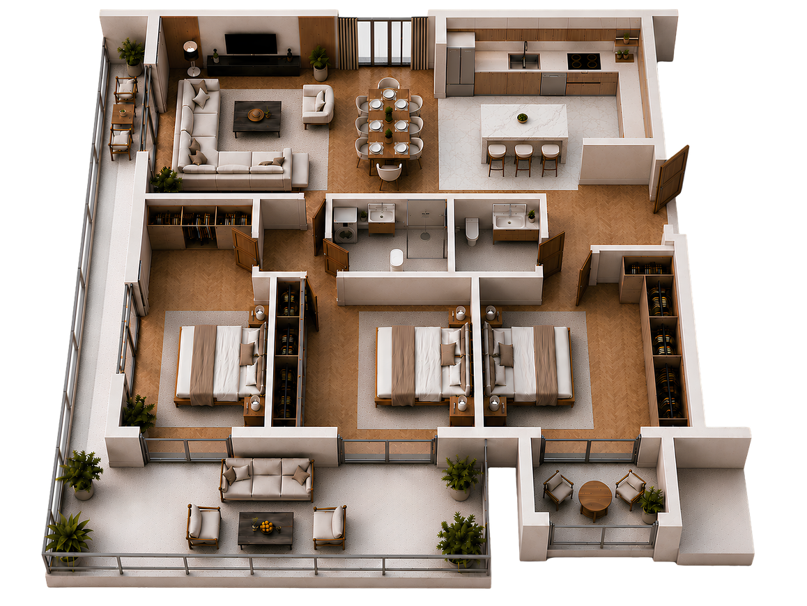 Квартира с 3 спальнями в Дубовице, 358.06 м² 2